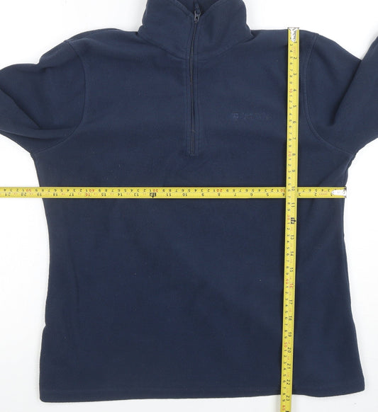 Mountain Warehouse Women's Navy Fleece Pullover 1/2 Zip Size 12