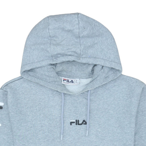 FILA Men's Grey Pullover Hoodie Size M Logo Sportswear