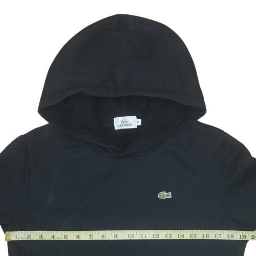 Lacoste Men’s Black Cotton Pullover Hoodie M Classic Logo