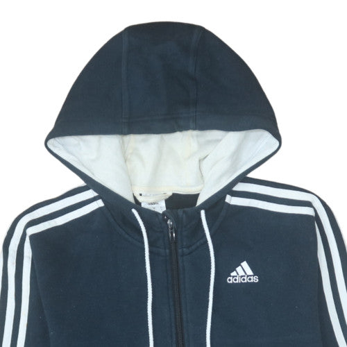 Additional view of Adidas Men's Blue Full Zip Hoodie, size S, Sports Fleece Jacket