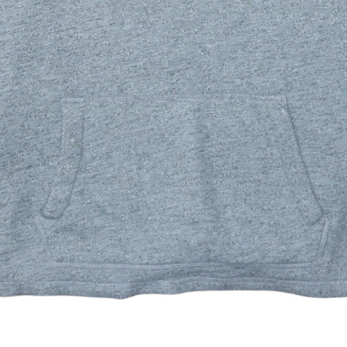 Hollister Men's Grey Pullover Hoodie L Logo Print Casual Wear