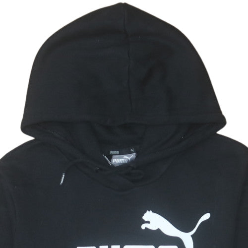Additional view of Puma Women Black Pullover Hoodie, size 12, Logo Print Casual