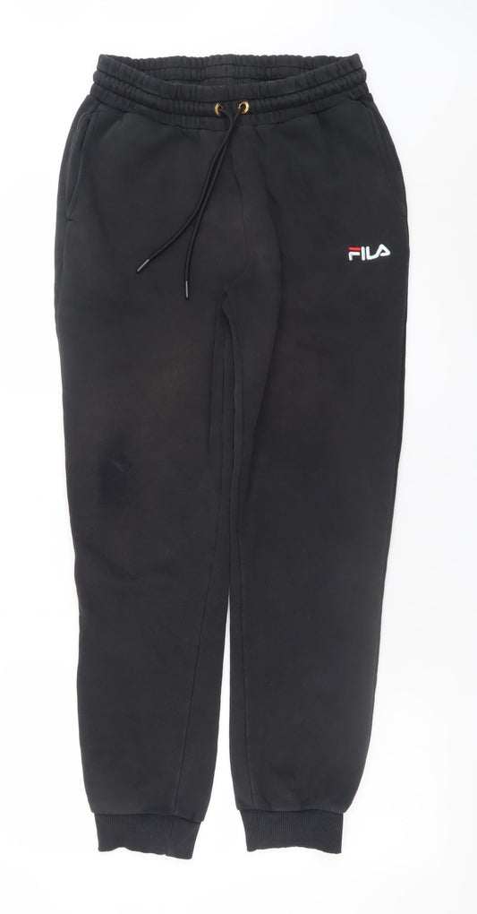 Fila Men's Black Jogger Sweatpants M Casual Elastic Waist