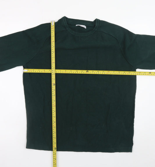 Red Herring Men's Green Cotton Crew Neck Pullover Jumper Size L
