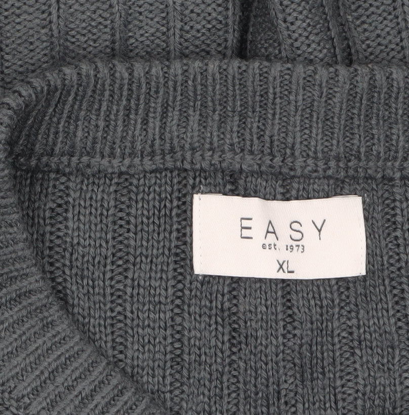 Additional view of Easy Men’s Grey Cable Knit Acrylic jumper XL