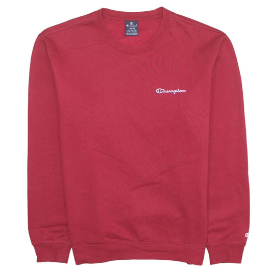 Champion Men's Red Crew Neck Pullover Sweatshirt Size L