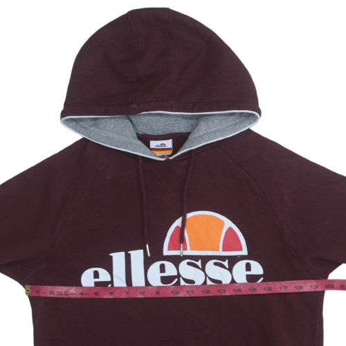 Ellesse Men’s Brown Pullover Hoodie M Logo Fleece Sweatshirt