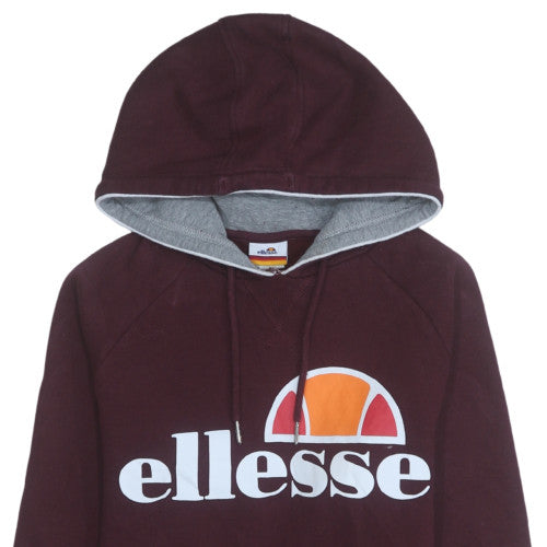 Additional view of Ellesse Men’s Brown Pullover Hoodie M Logo Fleece Sweatshirt