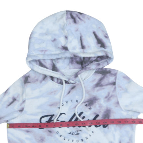 Hollister Womens Blue Tie-Dye Pullover Hoodie Size S Casual Style
