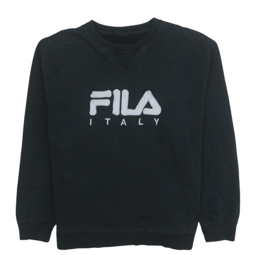 Fila Men's Black Crew Neck Pullover Sweatshirt Size M