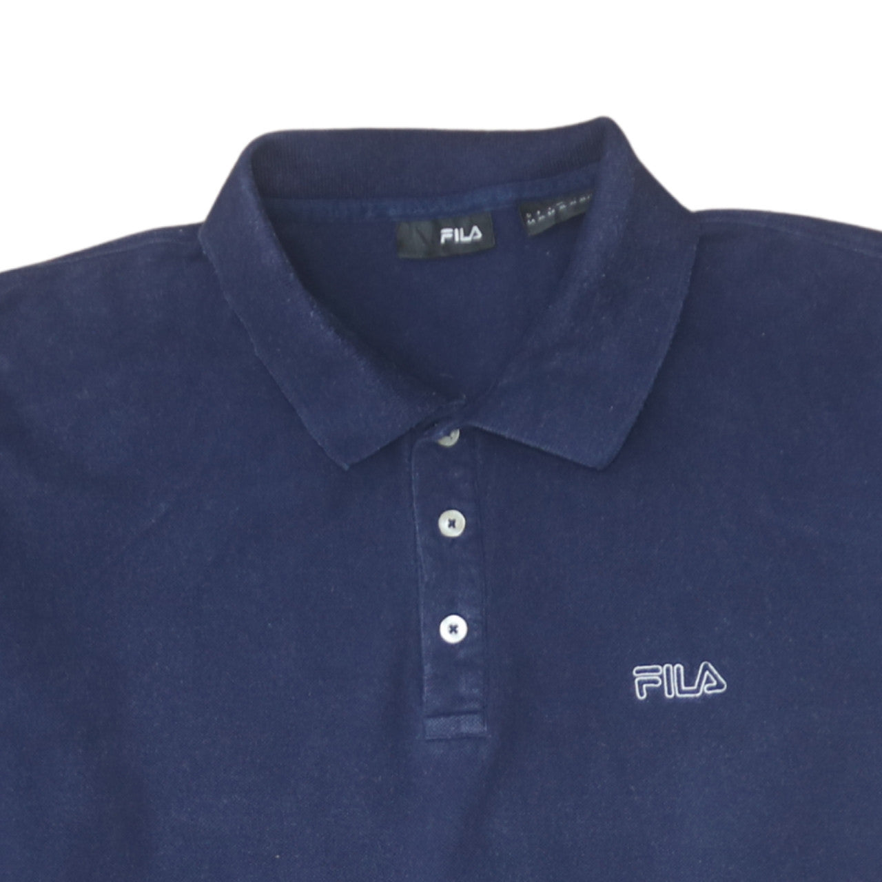 Additional view of Fila Men's Blue Cotton Polo Shirt XL Classic Logo Casual