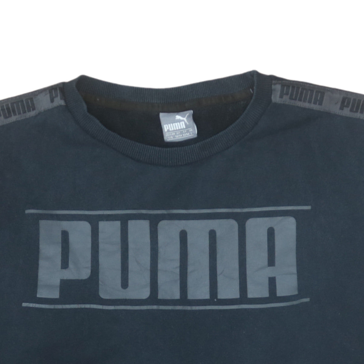 Additional view of Puma Men's Black Logo Pullover Sweatshirt, size L