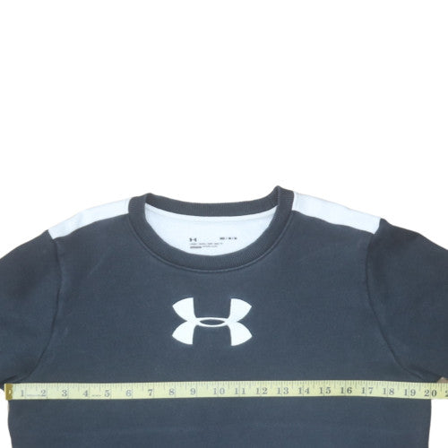 Under Armour Men's Black & White Crew Neck Loose Fit Sweatshirt M