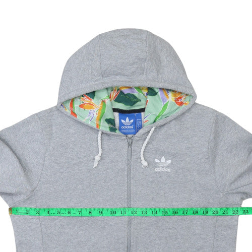 Adidas Mens Grey Full Zip Hoodie 2XL Hooded Sweatshirt