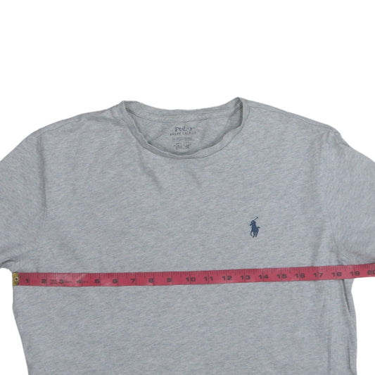 Ralph Lauren Men's Grey Crew Neck Short Sleeve Cotton T-Shirt S