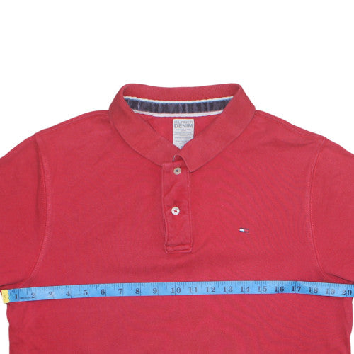 Hilfiger Denim Men's Red Cotton Polo Shirt XL Classic Fit