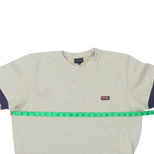 Kickers Men's Beige Long Sleeve Crew Neck Pullover Sweatshirt M