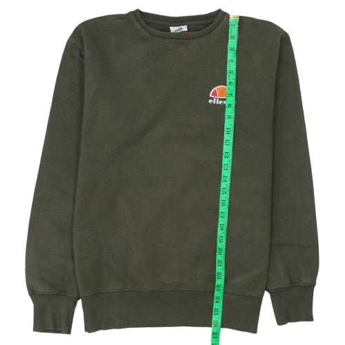 Ellesse Mens Green Crew Neck Pullover Sweatshirt Size M