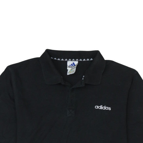 Additional view of Adidas Men's Black Cotton Short Sleeve Polo Shirt, size L