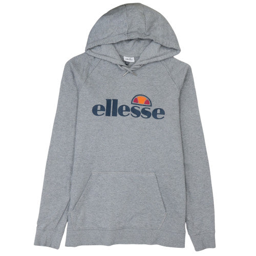 Ellesse Men's Grey Pullover Hoodie Medium Regular Fit Graphic Logo Sweatshirt