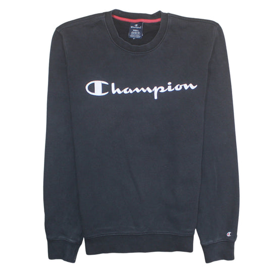 Champion Men's Black Small Pullover Logo Sweatshirt