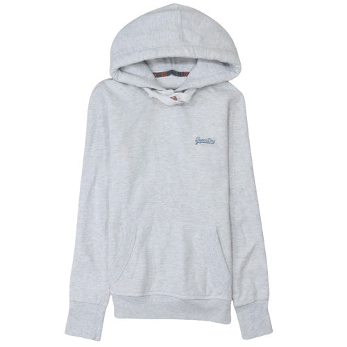 Superdry Men's Grey Small Pullover Hoodie Fleece Sweatshirt