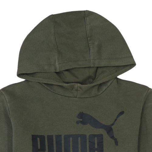Additional view of Puma boys’ green pullover hoodie 13-14 years hooded fleece sweatshirt