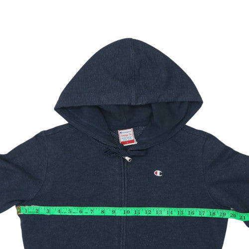 Champion Men's Blue Full Zip Hoodie Size L Heritage Fit Fleece