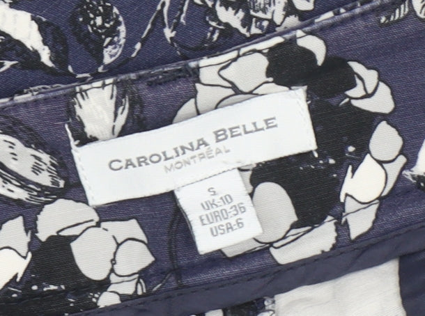 Carolina Belle Women Blue Floral Straight Trousers Size 10