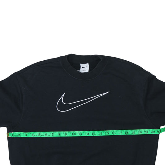Nike Womens Black Dri-Fit Crew Neck Pullover Sweatshirt Size S