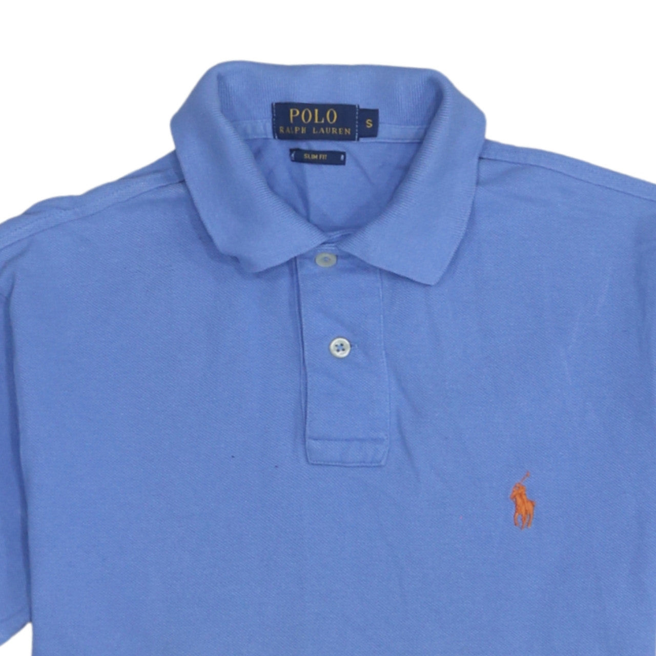Ralph Lauren Men's Blue Slim Fit Cotton Polo Shirt Size S