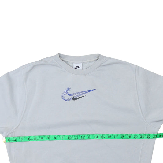 Nike Womens Grey Small Crew Neck Pullover Sweatshirt