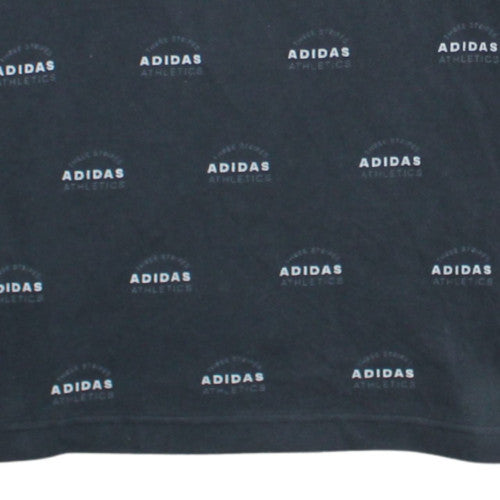 Additional view of Adidas Men's Black Logo Crew Neck Pullover Sweatshirt, size M