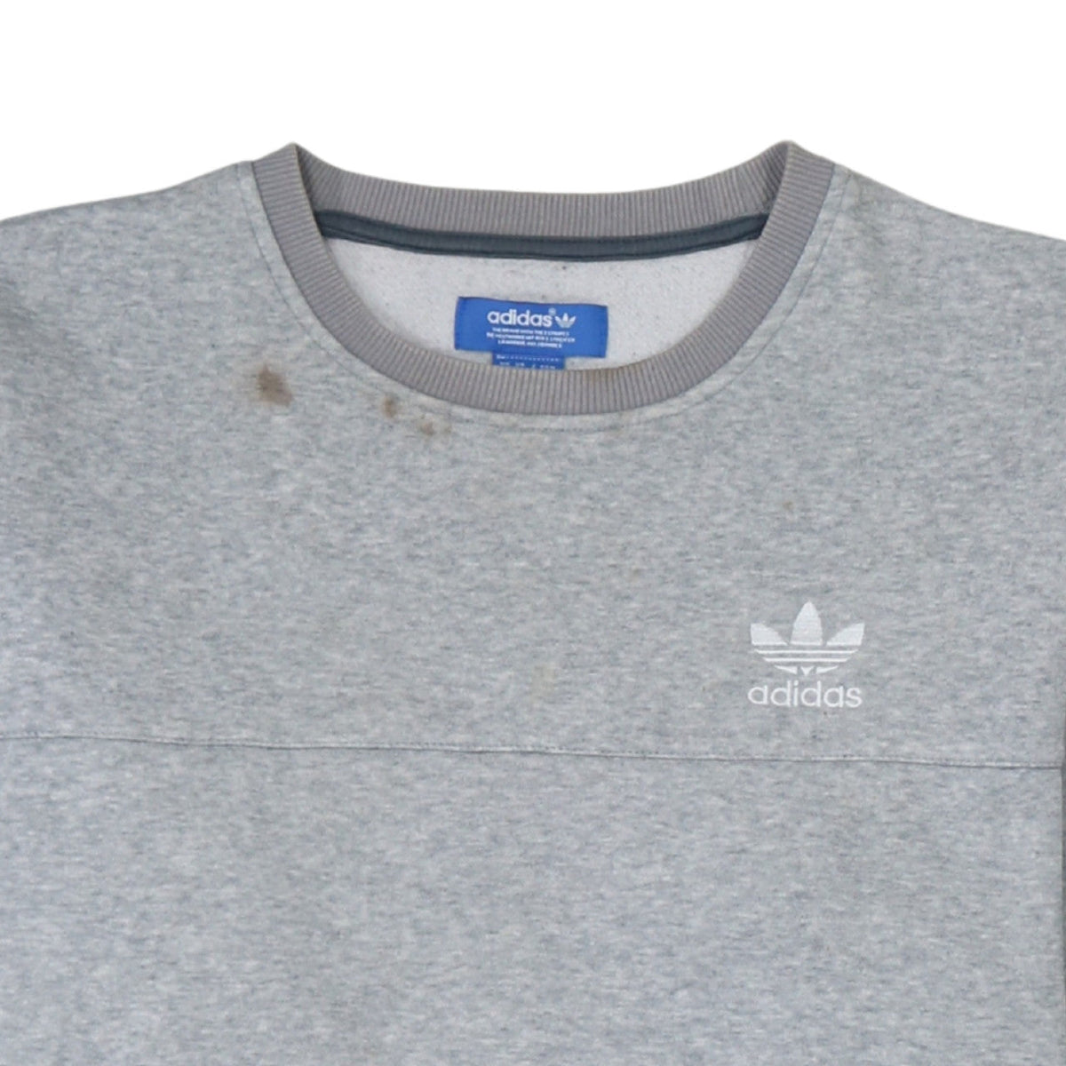 Additional view of Adidas Men's Grey Crew Neck Pullover Sweatshirt, size M
