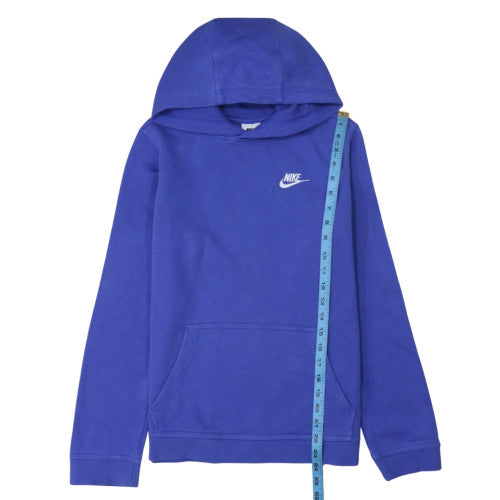 Nike Blue Teens Pullover Hoodie XL 158-170cm Logo Fleece Sweatshirt
