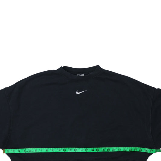 Nike Men's Black Crew Neck Pullover Sweatshirt M Logo Sportswear
