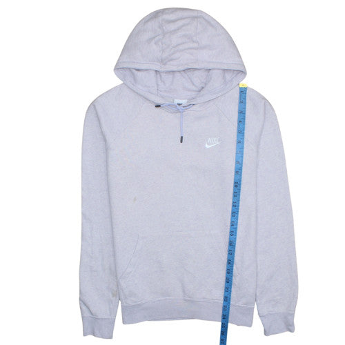 Nike Men Grey Pullover Hoodie M Regular Fit Fleece Sportswear
