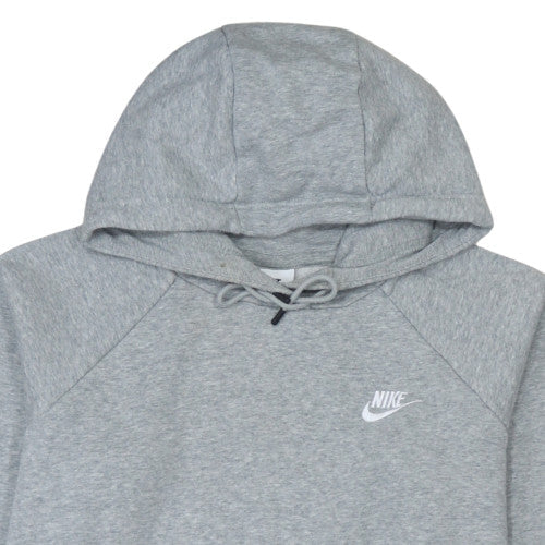 Nike Men's Grey Pullover Hoodie L Regular Fit Fleece Sweatshirt