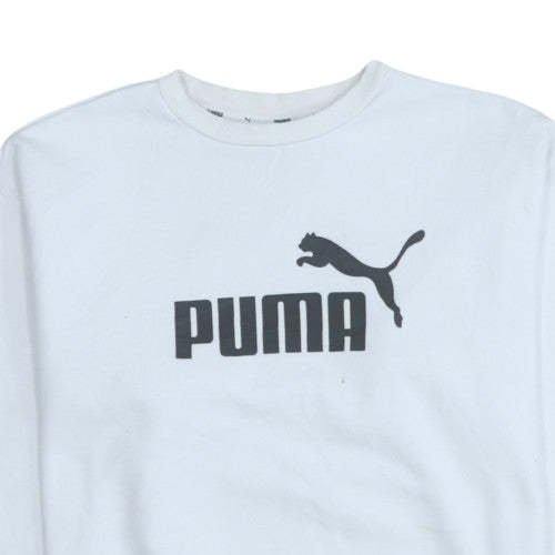 Additional view of Puma men’s white logo pullover sweatshirt m regular fit