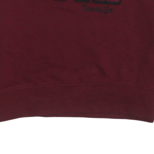 Hard Rock Cafe Men’s Red Crew Neck Pullover Sweatshirt Size L