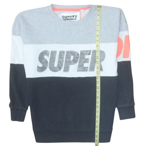 Superdry Men's Grey Crew Neck Graphic Pullover Sweatshirt XS