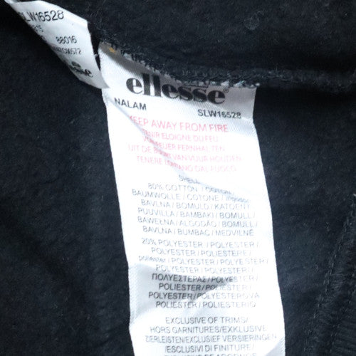 Additional view of Ellesse women’s black cropped pullover hoodie, size UK 14