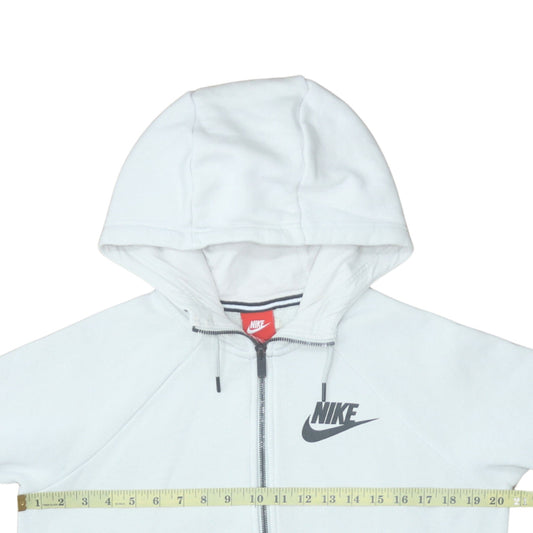 Nike Men's White Full Zip Hoodie Size S Sportswear Sweatshirt