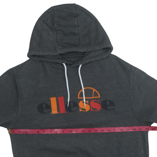 Ellesse Men's Grey Pullover Hoodie Medium Logo Fleece Sweatshirt