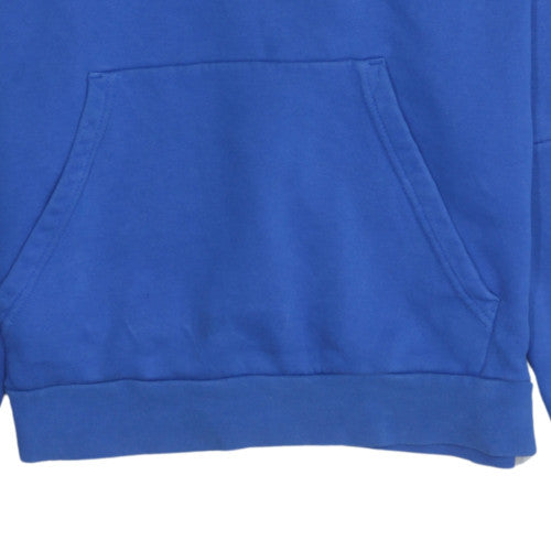 Additional view of Adidas Men's Blue Pullover Hoodie, size M, Logo Fleece Sweatshirt