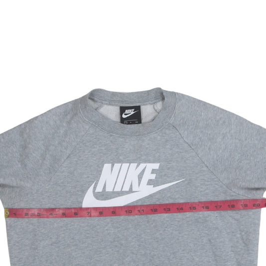 Nike Women Grey Crew Neck Pullover Sweatshirt Small