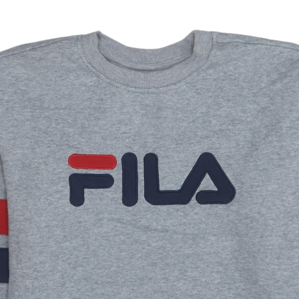 Additional view of Fila Women Grey Crew Neck Logo Sweatshirt, size S