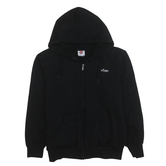 Lee Cooper Women Black Full Zip Hoodie UK 12 Comfortable Casual Sweatshirt