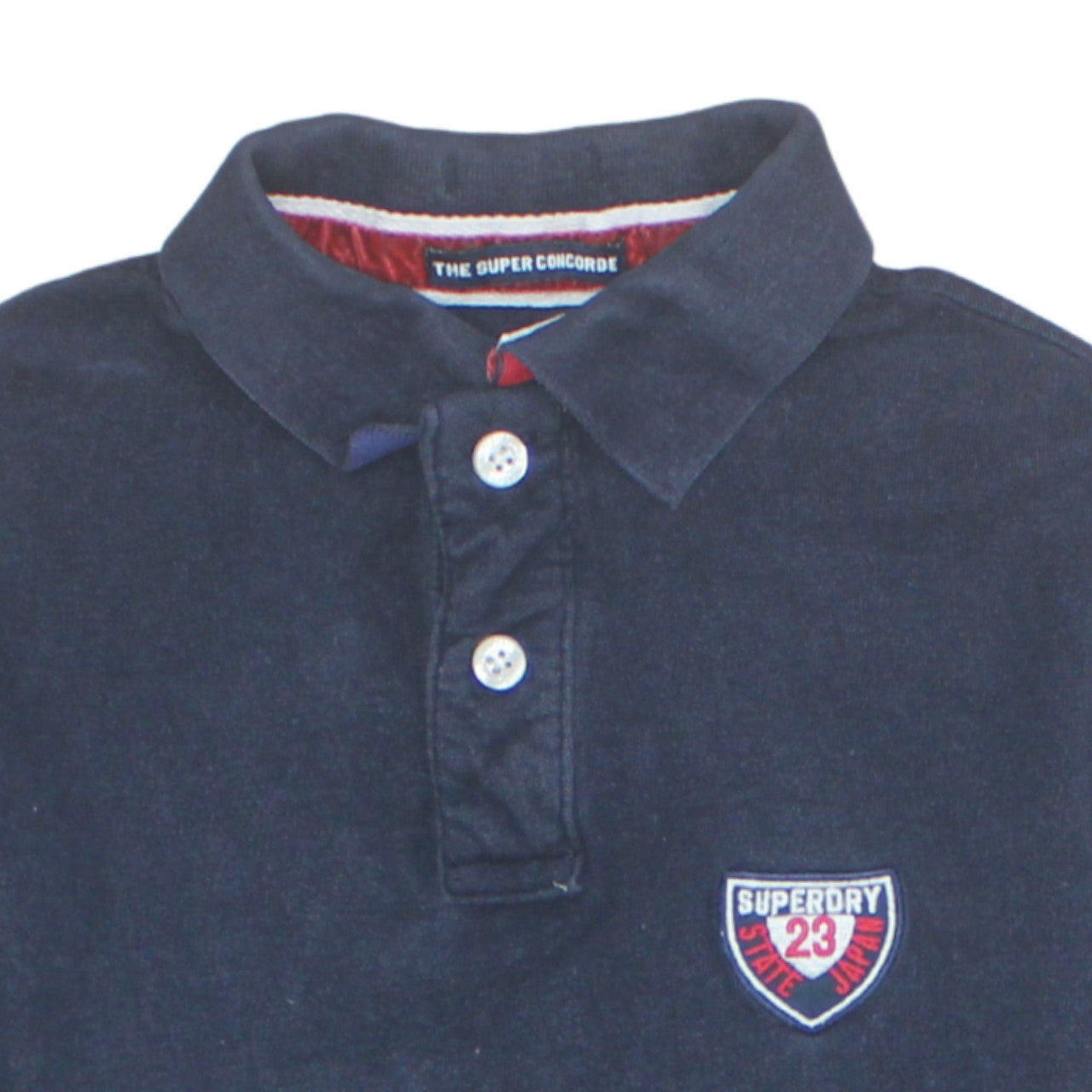 Superdry Men's Blue Slim Fit Polo Shirt Size S Cotton Embroidered