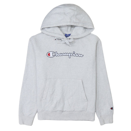 Champion Mens Grey Pullover Hoodie XS Logo Fleece Sweatshirt